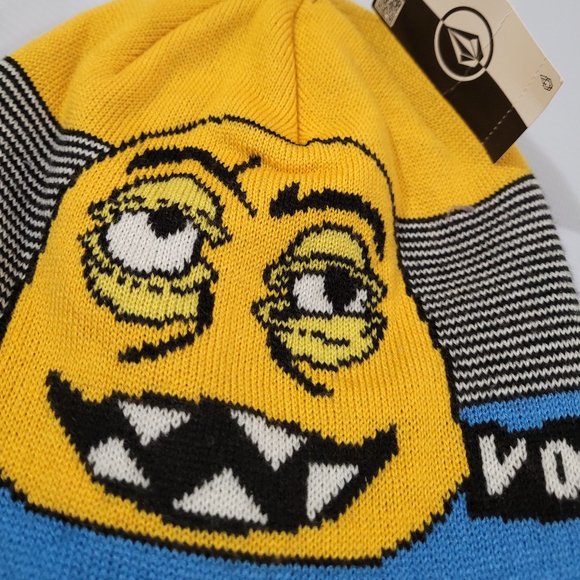 NWT Volcom Boy's Skate Surf Blue Yellow Faces - Picture 4 of 6